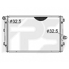 Радіатор охолодження Skoda Octavia A5, VW Caddy 11-, Golf VI, Passat B6 - 2.0 TDI (FPS) хутро. збірка