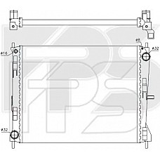 Радіатор охолодження Renault Clio III / Symbol (AVA) FP 56 A239