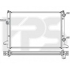 Радіатор охолодження VW Passat B4 / B5 (AVA) FP 74 A456