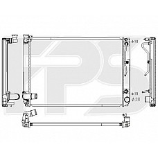 Радіатор охолодження Lexus RX (04-08) 3.5 АКПП, кондиціонер (RX350) (FPS)