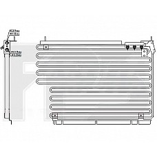 Радіатор кондиціонера (Конденсер) Volvo 940/960 / S90 / V90 (NRF) FP 72 K215