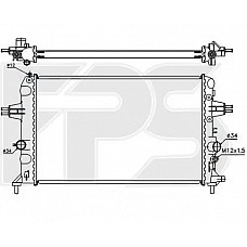 Радіатор охолодження Opel Astra G 1998-2009 (FPS)