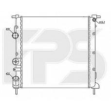 Радіатор охолодження Renault Symbol 1.2 8V (01 / 98-12 / 98) МКПП, без конд. (FPS)