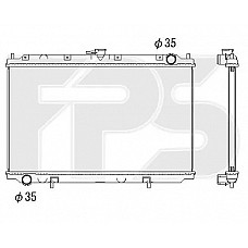 Радіатор охолодження Nissan Primera P12 (AVA) FP 50 A1052