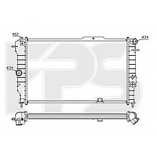 Радіатор охолодження Opel Vectra A '1988-1995 (FPS) мех. складання