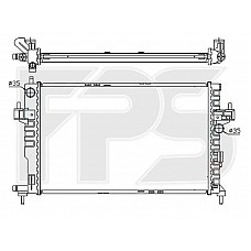 Радіатор охолодження Opel Corsa C/Combo (FPS) мех. складання