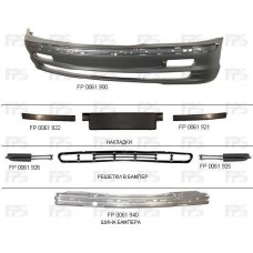 Решітка бампера права BMW 3 E46 (FPS). 51118209926