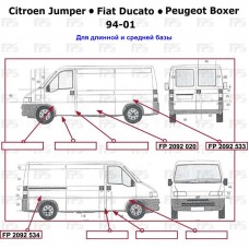 Арка крила Ducato / Jumper / Boxer -06 заднього правого (довга база) (пр-во KLOKKERHOLM). FP2092534