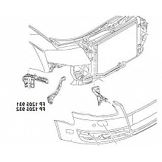 Кріплення бампера AUDI A4 05-08 (B7) переднього правий (під фарою) (FPS). 8E0807204B