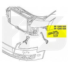 Кріплення переднього бампера праве Audi A4 B7 05-08 (крило-бампер) (FPS) 8E0807284E