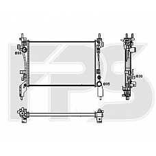 Радіатор охолодження Fiat Fiorino / Citroen Nemo / Peugeot Bipper (AVA) FP 26 A70