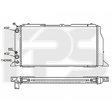 Радіатор охолодження Audi 80/90 1986-1991 (FPS)