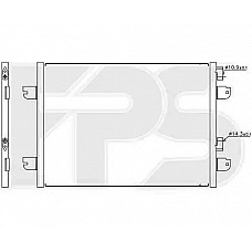 Радіатор кондиціонера (Конденсер) Dacia Logan, Renault Megane, Sandero (AVA)
