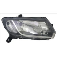 Ліва фара Renault Logan 13-17 чорн. рамка TYC 260601236R