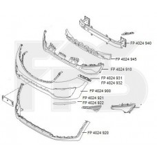 Накладка бампера переднього KIA Sportage 10- ліва (FPS). 865813W000