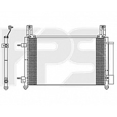 Радіатор кондиціонера (Конденсер) Chevrolet Spark 2010- (M300) (GM)