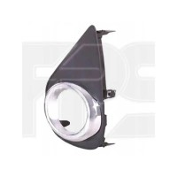 Грати бампера права Toyota Yaris 14-17 з отвором + хром (Тайвань)