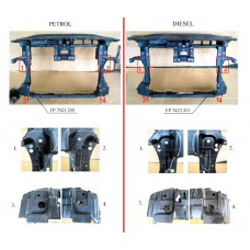 Панель VW PASSAT 11-15 EUR (B7) передня (бензин.) (FPS). 3AA805588C