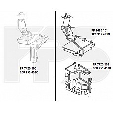 Бачок омивача VW PASSAT CC 08-12 для авто з фарами ксенон (подвійний бачок - верхній) (FPS). 3C8955453D