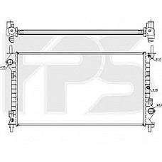 Радіатор охолодження Ford Connect 1.8 Di, 1.8 16V з МКПП і кондиц. ((FPS)