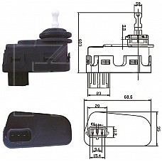 Коректор фари HYUNDAI TUCSON 04-13 (JM) (oe 92130-3d000 / 3d300) (FPS). 921303D000