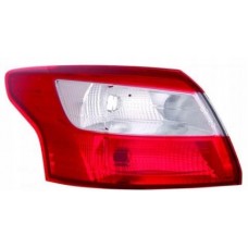 Ліхтар зовнішній лівий Ford Focus III 11-14 універсал (Depo) без LED