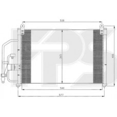 Радіатор кондиціонера (Конденсер) Daewoo Lanos (Nissens) FP 22 K308