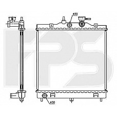 Радіатор охолодження Kia Picanto 2004-2008 / Picanto 2008-2011 (Mobis)