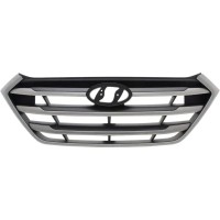 Решітка радіаторна Hyundai Tucson TL 15-18 (Тайвань) світло-сірий металік + чорна 86350D3000RAM