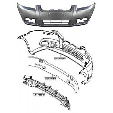 Бампер передній Chevrolet Aveo / Vida T250 t250 без підсилювача (FPS). 96648503