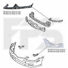 Кріплення бампера переднього Mazda 6 02-08 лівий (FPS). GJ6A50161B