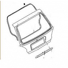 Накладка двері багажника Daewoo Matiz M100 / 150 (ручка) (FPS). 96563471