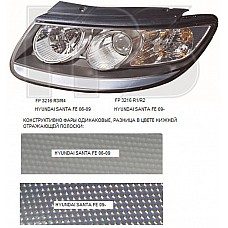 Фара ліва Hyundai Santa Fe CM 09-12 (FPS) механічна 921012B020