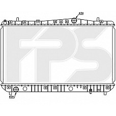 Радіатор охолодження Chevrolet Lacetti 03-13, Daewoo Nexia N150 08- (хутро. Кпп) (FPS)