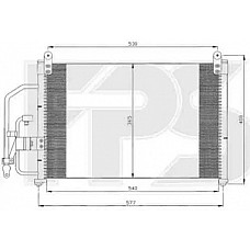 Радіатор кондиціонера (Конденсер) Daewoo Lanos 1998-2018 (FPS)