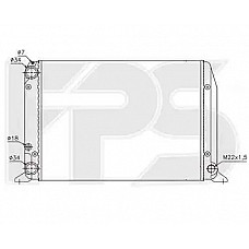 Радіатор охолодження Audi 80 B2 (78-86) бенз. 1.6-1.8, 430x322x30 (FPS)