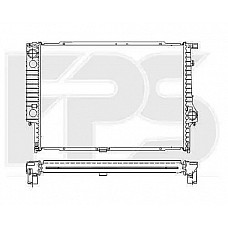 Радіатор охолодження BMW 5 E34 (88-97), BMW 7 E32 (87-94) 3.0, 3.5, МКПП, конд. (FPS)