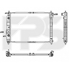 Радіатор охолодження Chevrolet Aveo T200 / T250 / T255 (FPS) FP 17 A698-P