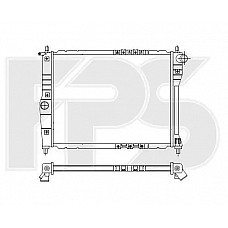 Радіатор охолодження Daewoo Lanos 98-, Daewoo Nexia 98- двиг. 1.5 МКПП без кондиціонера (FPS)