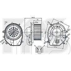 Вентилятор отопітеля VW Passat B5, Skoda Superb I, Audi A4 B5 - 8D1820021A (FPS)