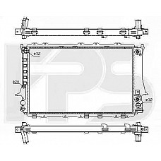 Радіатор охолодження Audi 100 С4 (01 / 91-12 / 91) бенз. 2.8 АКПП (FPS)