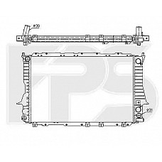 Радіатор охолодження Audi 100 C4 1991-1994 2.6, 2.8 МКПП (FPS)