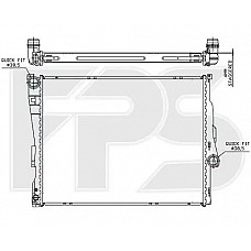 Радіатор охолодження BMW 3 E46 (FPS) FP 14 A27