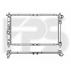 Радіатор охолодження Daewoo Lanos, Daewoo Nexia c МКПП, з кондиціонером (FPS)