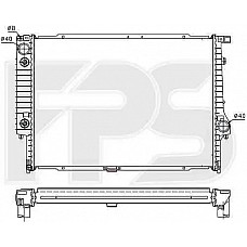 Радіатор охолодження BMW 5 E34 (88-91), BMW 7 E32 (87-94) 3.0, 3,5 АКПП, конд. (FPS) Китай