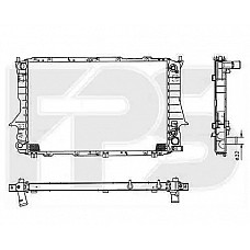 Радіатор охолодження Audi 100 C4 1991-1994 2.6, 2.8 АКПП (FPS)