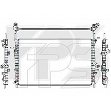 Радіатор охолодженняFord Transit Connect 13-, Transit Custom 12-(AVA)