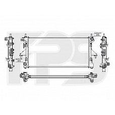 Радіатор охолодження Citroen Jumper/Fiat Ducato/Peugeot Boxet '2006-(FPS) хутро. складання