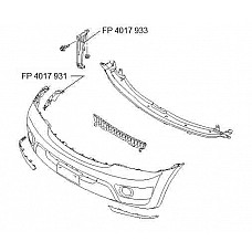 Кріплення бампера переднього KIA Sorento 06-09 правий (FPS). 865163E500