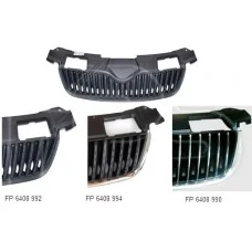 Решітка радіатора SKODA FABIA 07-10 (нижній рант -хром. Ребра- хром.) (FPS). 5J0853668B